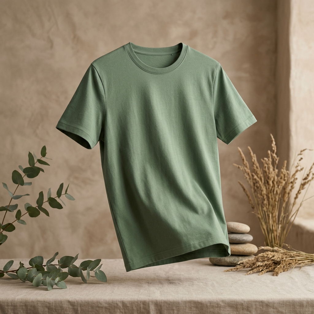 Modern green blank t-shirt